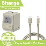 Sharge/Shargeek Retro35w Wall Charger with Smart LED Display, GaN Ⅲ PPS PD 35W Foldable Fast Charger