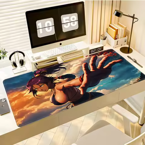 Bleach Yoruichi Fashion Big Mouse Pad Large Anime Desk Mat Luxury Desktop Cartoon Gaming Gamer Keybo