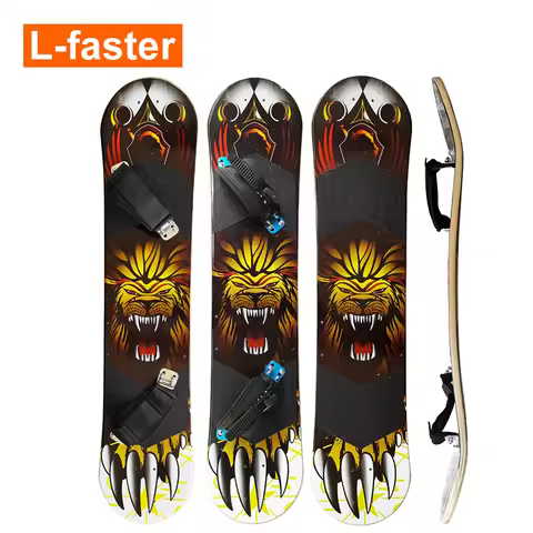9"x37" Mountain Skateboard Deck 10 Layer Off Road Bamboo Deck Longboard Board With Foot Holder Adult