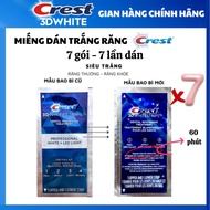 Combo 7 gói Miếng dán trắng răng Crest Siêu trắng (Tẩy trắng răng cấp tốc Chính hãng)