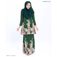 Sabella Baju Kurung Queeny Batik  Saiz XS, S, M, L dan XL Ready Stock