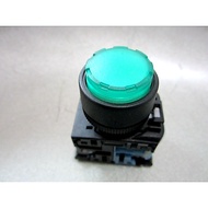 Fuji AR22EOL-10E3/M4G Convex Head with Light Button 24V Green AR22E0L-10/11E3G/Y/R
