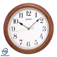 Seiko QXA153BN QXA153B Wooden Round Seiko Quartz Wall Clock