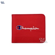 CF106 กระเป๋าสตางค์ปัก Champion (แถมกล่อง การ์ด) (มีหลายสี) กระเป๋าสตางค์ผู้ชาย กระเป๋าสตางค์ผู้หญิง cfdi store