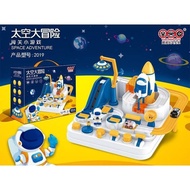 Set Trek Yuecheng Pengembaraan Angkasa Dinosaur Kereta Elektrik Inersia Pengembaraan Mainan Kanak-ka