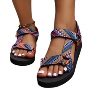 GOOTRADES Bohemia Women Sandals Flat Large Size Beach Shoes Comfort Non-slip Gladiator Sandals Summe