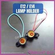 E12 / E14 Light Bulb Holder Battern Lamp Holder Bracket With Wire Electronic Lampu Mentol