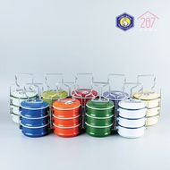 Small Tiffin Multi-Colored Coated Lunch Box Rabbit Brand Size 10cm x 3 Layers