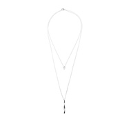 SDEER | สร้อยคอแบบสามมิติ Sdeer Saint Dior จี้ไม่สมมาตร ชั้นในสองชั้น S22184310 เครื่องประดับแฟชั่นส