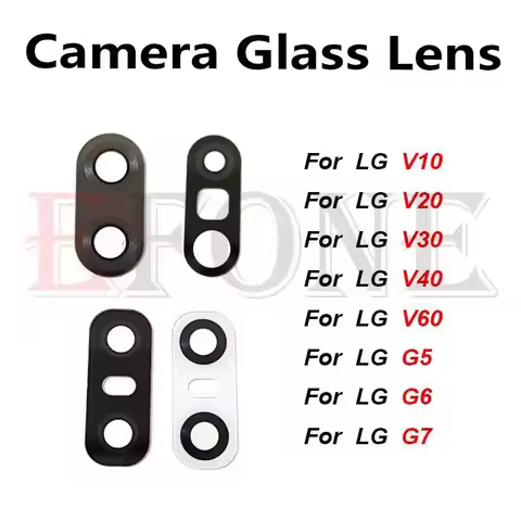 For LG G5 G6 G7 Q6 V10 V20 V30 V40 V60 Back Rear Camera Glass Lens With Adhesive Replacement Parts