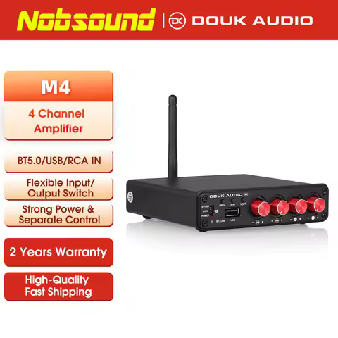 Nobsound HiFi Stereo Bluetooth 5.0 Digital Power Amplifier USB Music Player 2/4 Channel Home Multi Z