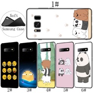 Samsung Galaxy Note 10 9 8 S9 S10 Plus + Soft Silicone Phone Case we bare bears emoji Black TPU Cover