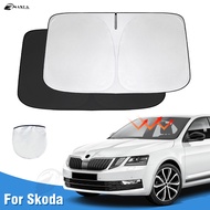Windshield Sun Shade for Skoda Octavia 1U 1Z 5E A5 A7 Sunshade Window Sun Visor Protector Foldable B