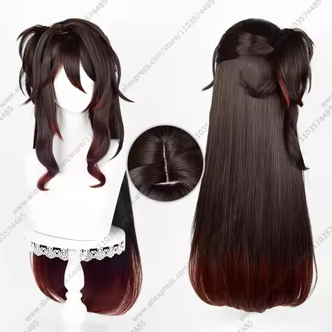 HSR Fugue Tingyun Cosplay Wig 83cm Long Mixed Color Heat Resistant Synthetic Wigs
