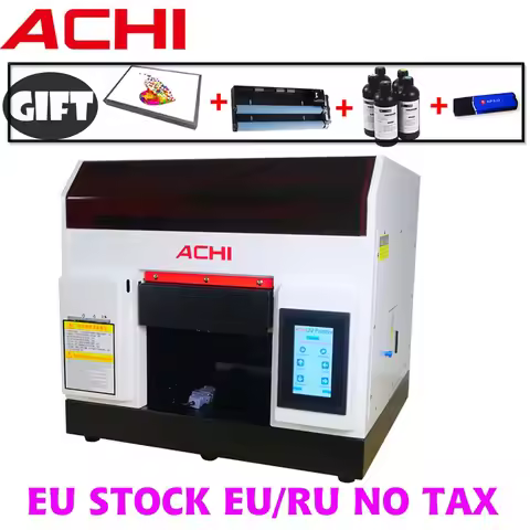 EU STOCK UV Printer A4 Print for Glass Phone Case Wood Metal Bottle LED Digital UV A4 Size Flatbed P