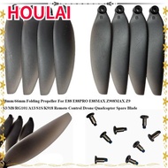 HOULAI Remote Control Drone Parts, 58mm/66mm Universal Folding Propeller Blades, Plastic Black Quadc