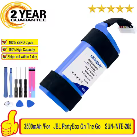 Top Brand 3500mAh SUN-INTE-265 Battery for JBL PartyBox On The Go OTG Bluetooth Wireless Speaker