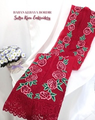 Pusat Bordir Indonesia - Bahan kain Atasan Kebaya Tunik Outer Bordir Handmade Sutra Kaca Embroidery