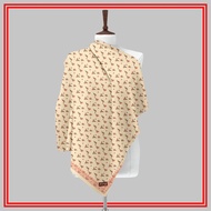 Tudung Cantik Bercorak Bidang 45 Square Hijab Printed Cotton Voile Colour Nude