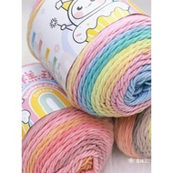 Snowball 5-Strand Cake Ball Rainbow Cotton Handmade diy Knitted Bag Yarn Ball Milk Cotton Scarf Pill