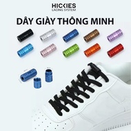 Convenient Elastic Shoelaces, Neat Alloy Round Buckle, HICKIES LACING SYSTEM Fashion