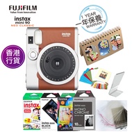 香港行貨保用一年 Instax Mini90 啡色套裝 即影即有相機