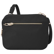 Women's Anti-Theft Tailored East/West Organizer Chrossbody, Onyx, 9.5 x 7.5 x 2.5