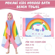 MOKANI Kids Cotton Hooded Towels | Super Soft & Thick & Super Absorbent | 50" x 30" Beach Bath Swimm