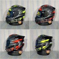 Unik HELM INK STEALTH MOTIF WING FULL FACE DOUBLE VISOR Murah