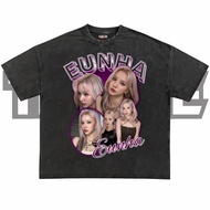 EUNHA Oversize T-Shirt | Wash Black | KPOP Aesthetic T-shirt | Men Women Tops | Unisex Boys and Girl