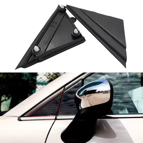 Car Door Mirror Triangle Plate Flag Cover Front Window A-pillar Triangle Cover For FIAT 500 2012-201