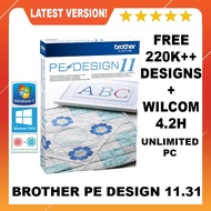 🔥FREE 220K DESIGN🔥 Brother PE Design 11.31 | Embroidery Software Full Version | PE Design 11 | Wilco