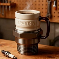 Spark Plug Mug Car Spark Plug Mug Cartoon Mechanical Mini Spark Plug Coffee Cup