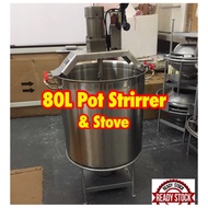 80L Automatic Sauce Sambal Paste Pes Stir Frying Pot Stirrer Auto Cooking Machine Mesin Pengacau Mas