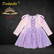 ZZOOI Autumn Toddler Princess Elsa Anna Dress Rapunzel Ariel Costume 1st 2nd Birthday Dress for Baby