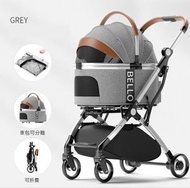 ONE - BB車,寵物手推車（灰色）【可分離-可折疊】