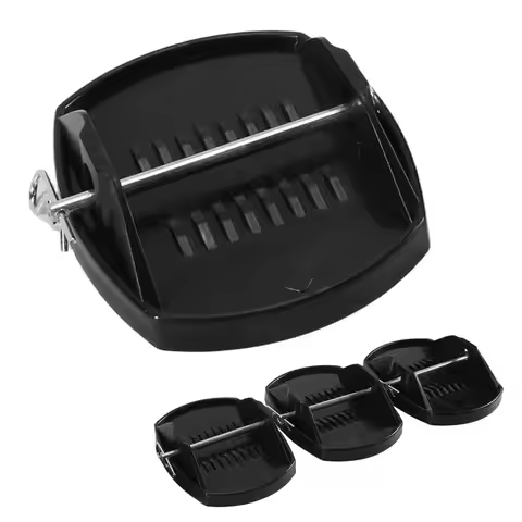 AT-4 Piece Caravan Jack Pads Leveller Wheel Foot Leg Support Jacking Lift Pads Support Stand Black F
