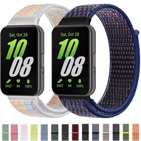Official Nylon Loop Strap For Samsung Galaxy Fit 3 Soft Comfortable Breathable Wristband Samsung Gal