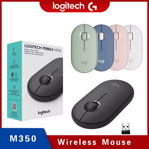 Logitech M350 Wireless Mouse with Bluetooth or 2.4GHz Receiver Silent Slim Computer Mouse No Driver 