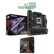 AMD Ryzen 5 9600X 3.9 GHz 6-Core AM5 Processor with GIGABYTE B650M AORUS ELITE AX DDR5 MATX MOTHERBO