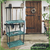 [PrettyiaedMY] Garden Tool Organizer Utility Rack, 3 Layer Multi Slot for Rakes Yard Tool Storage Ra