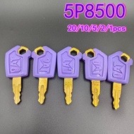 20/10/5/2pcs 5P8500 New Ignition Keys for CAT E305.5 307 313 320D2GCE2 Excavator Key,Purple Spare Ke