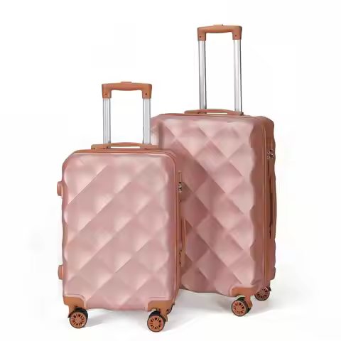 2pc 20/24 Inch Large Capacity Suitcase Spinner Wheel Lock Password Lock Carry-On Bags Trolley Case F