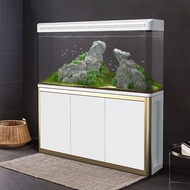 Table Top Fish Tank Set Aquarium Large, Medium and Small Household Lazy Change Water Glass with Base Cabinet Ecological Fish Tank  Fish Tank Shelf Base Cabinet Fish Tank Bracket 16dian