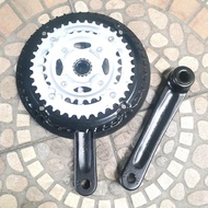 GIR CRANK 3 SUSUN ALLOY HITAM 48T 170mm sparepart sepeda termurah