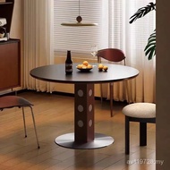 Retro Dining Table Solid Wood Nordic Household Round Table Berger Dining Table Style Bag Hows Small 