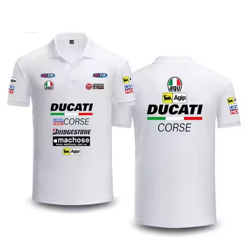 Ducati motorcycle riding summer men's cotton polo shirt T-shirt for motorcycle enthusiasts suitable 