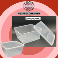 SQ7 Square Microwave Food Container With Lid - FS3000 / SQ7 / SQ3000