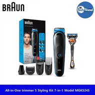 [Braun] All-in-One trimmer 5 Styling Kit 7-in-1 Model MGK5245 เครื่องโกนหนวด แบบชาร์จได้ + มีดโกนยิล