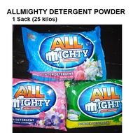 1 SACK | Allmighty Detergent Powder / 25 pcs / 25 Kilos / Green / Pink / Blue